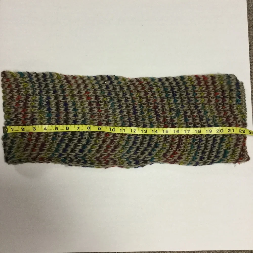 Multi Colored Tan Sequins Infinity Knit Scarf